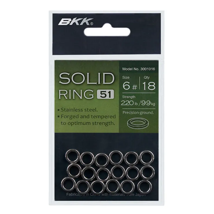BKK Montages / Hameçons-Anneaux Soudés Solid Ring