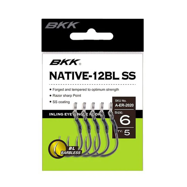 BKK Hameçons Et Montages-Assist Native-12 BL SS (Sans ardillons)