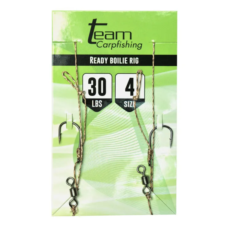 TEAM CARPFISHING Acc.Montages/Hameçons|Découverte Pêche À La Carpe-Bas de ligne carpe standard boilie rig 30 lbs x 2