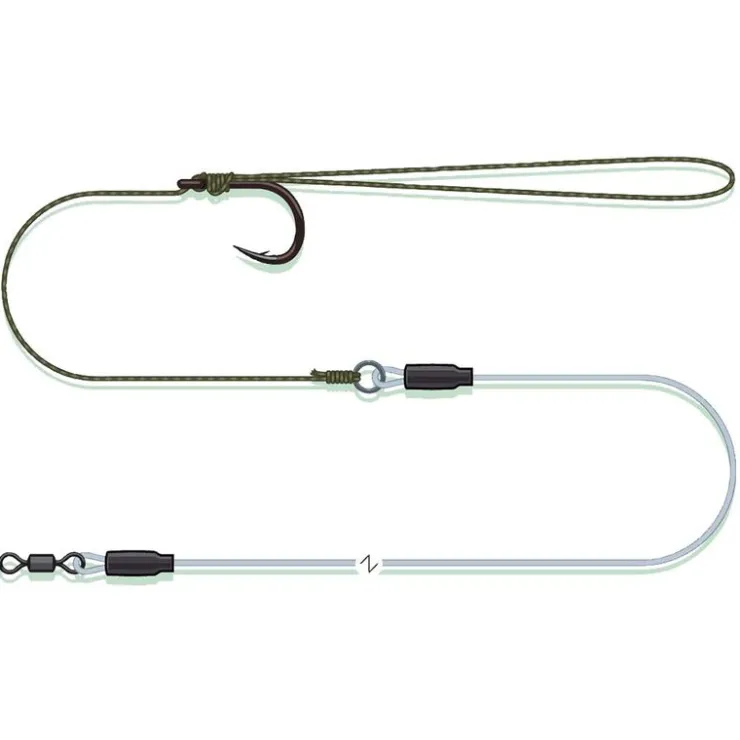 MADCAT Acc. Montage / Hameçons-Bas de Ligne Combi Pellet Rig 70cm 0.95mm 84kg n°3/0