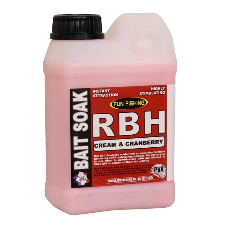 FUN FISHING Appâts Et Fabrication-Booster carpe bait soak system cream et cranberry1l