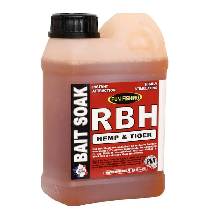 FUN FISHING Appâts Et Fabrication-Booster carpe bait soak system hemp et tiger 1l