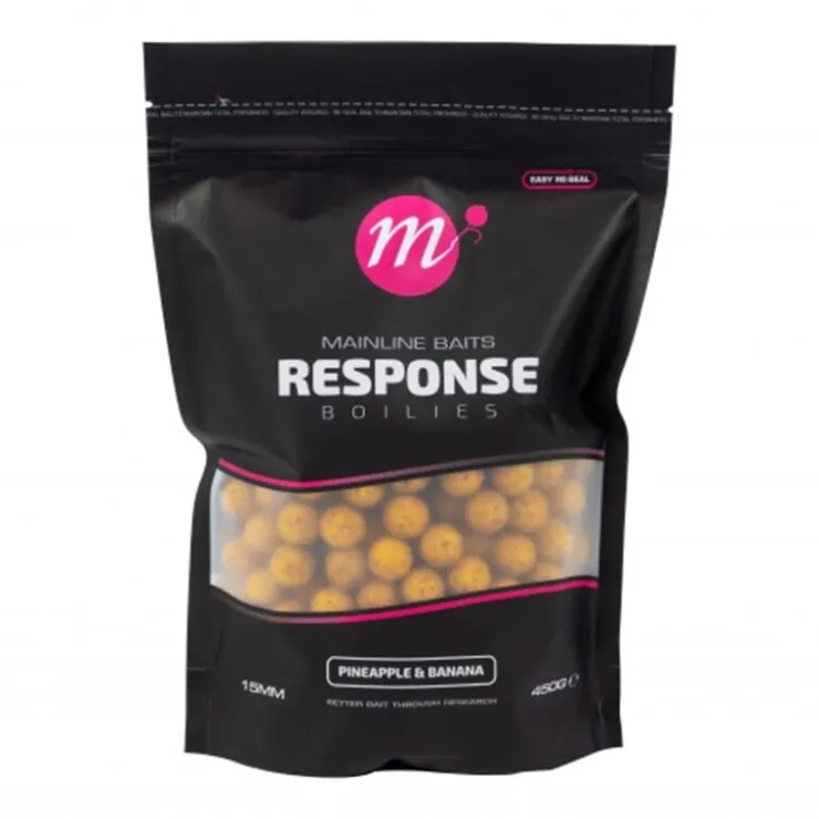 MAINLINE Appâts Et Fabrication-Bouillettes Response Pineapple & Banana 15 mm 450G