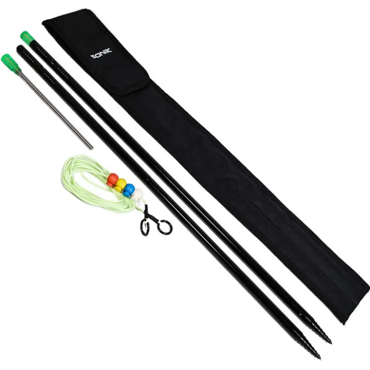 SONIK Amorçage/Propulsion-Distance Sticks Stanz avec Corde 12ft Et Marqueurs
