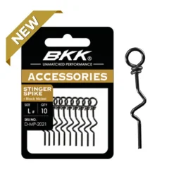 BKK Hameçons Et Montages-Fixe Leurre Stinger Spike Taille M (x10)