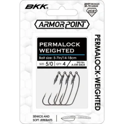BKK Hameçons Et Montages-Hameçon Texan Permalock Weighted (x4)