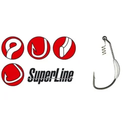 GAMAKATSU Hameçons Et Montages-Hameçon texan plombé carnassier weighted superline spring lock (x4)