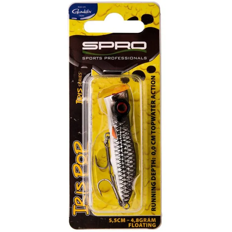 SPRO Leurres-Leurre Dur Popper Iris Pop 5.5cm, 4.8g