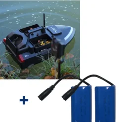 TEAM CARPFISHING Amorçage/Propulsion|Packs-Pack Dark Water NG Bait Boat + 2 Batteries Supplémentaires
