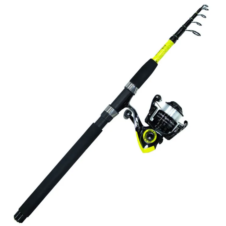 PACIFICPECHE Découverte Pêche Du Carnassier|Packs Et Ensembles-Pack Prêt à Pêcher Brochet Bzone Striker Telespin 240MH 10-40g + Moulinet + Nylon + Leurres + Boites