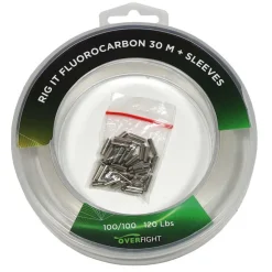OVERFIGHT Acc. Montage / Hameçons|Filaments-Rig It Fluorocarbon 100/100 30m + Sleeves