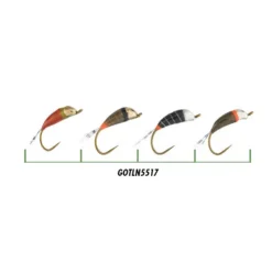 GARBOLINO Mouches-Set de Nymphe Javi Versions Lisses x4