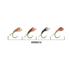 GARBOLINO Mouches-Set de Nymphe Perdi Gone x4