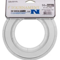 DAIWA Pêche Du Thon|Tresses, Nylons, Fluorocarbones-Tête de ligne tournament shok leader type n en nylon bobine de 50m